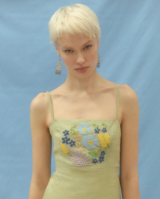TROPICAL MIDI DRESS
