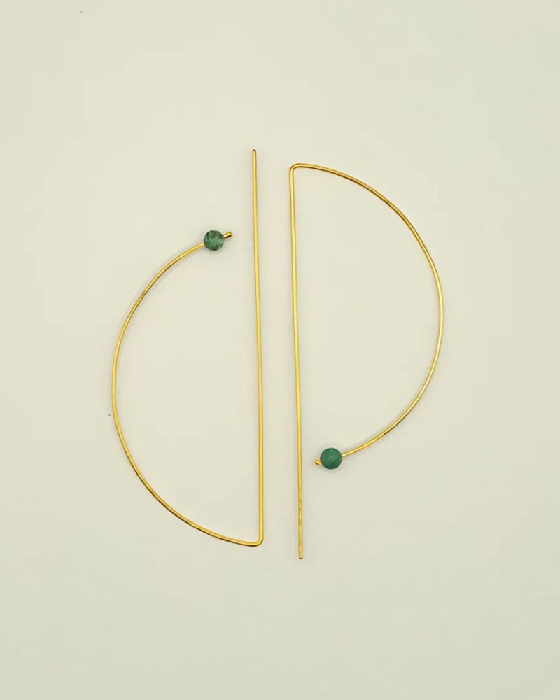 THREAD STONES EARRINGS