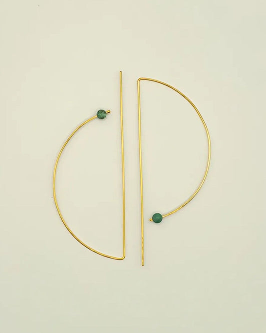 THREAD STONES EARRINGS