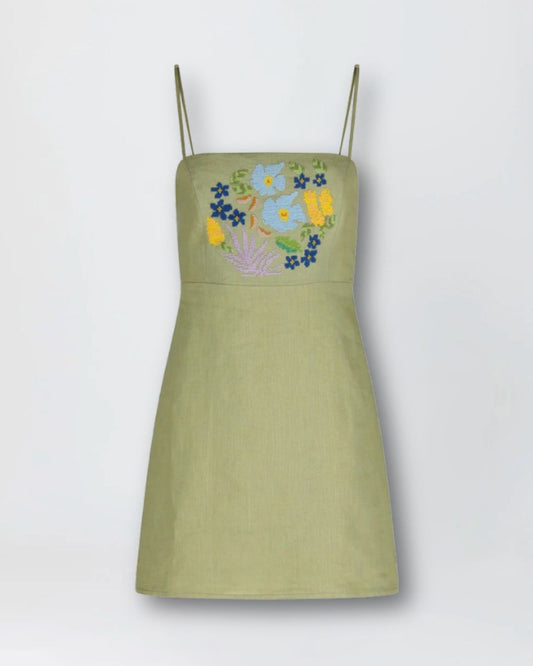 TROPICAL MIDI DRESS