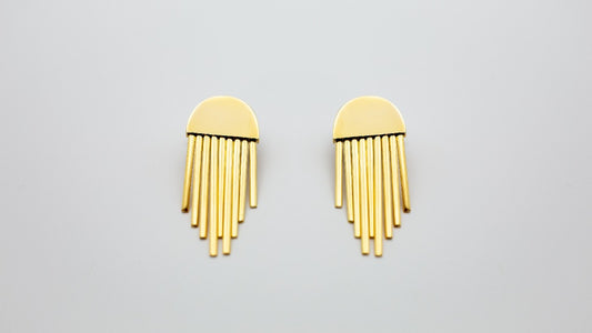 PALM EARRINGS, BRONZE