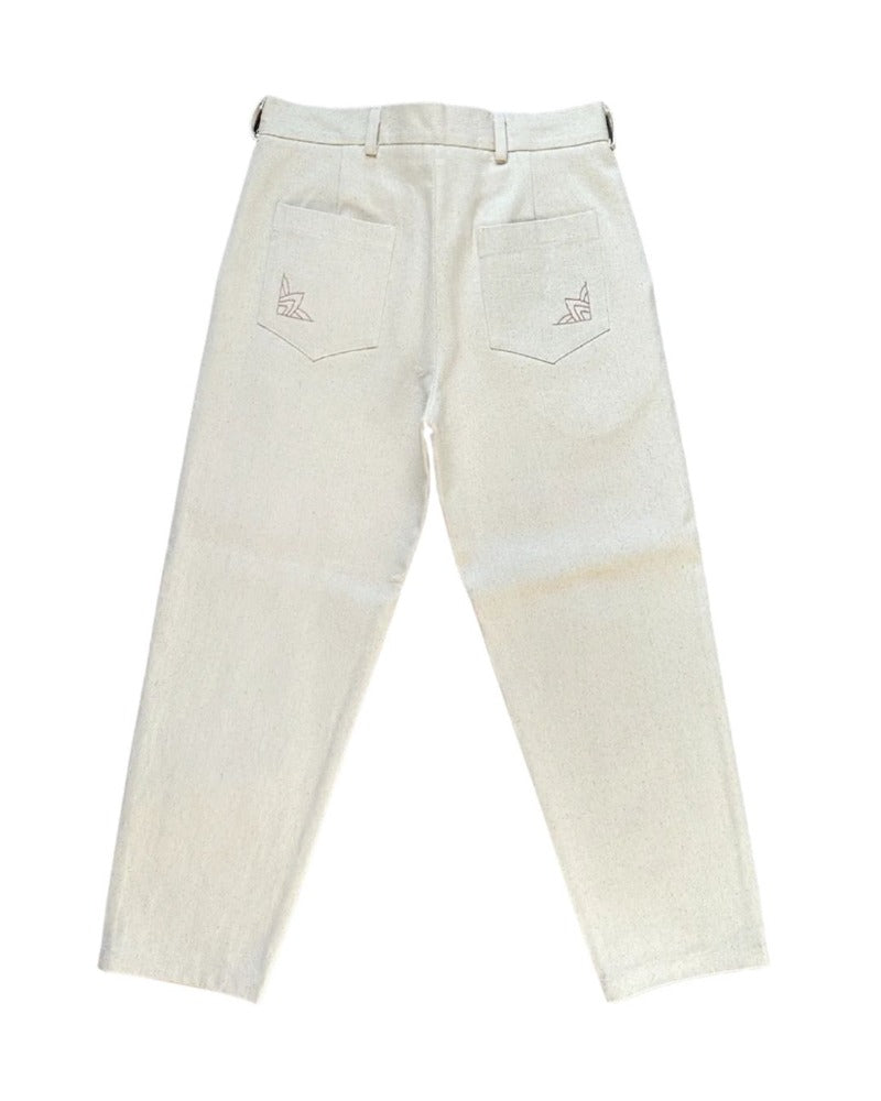 SLACK H EAGLE EMBROIDERY PANTS