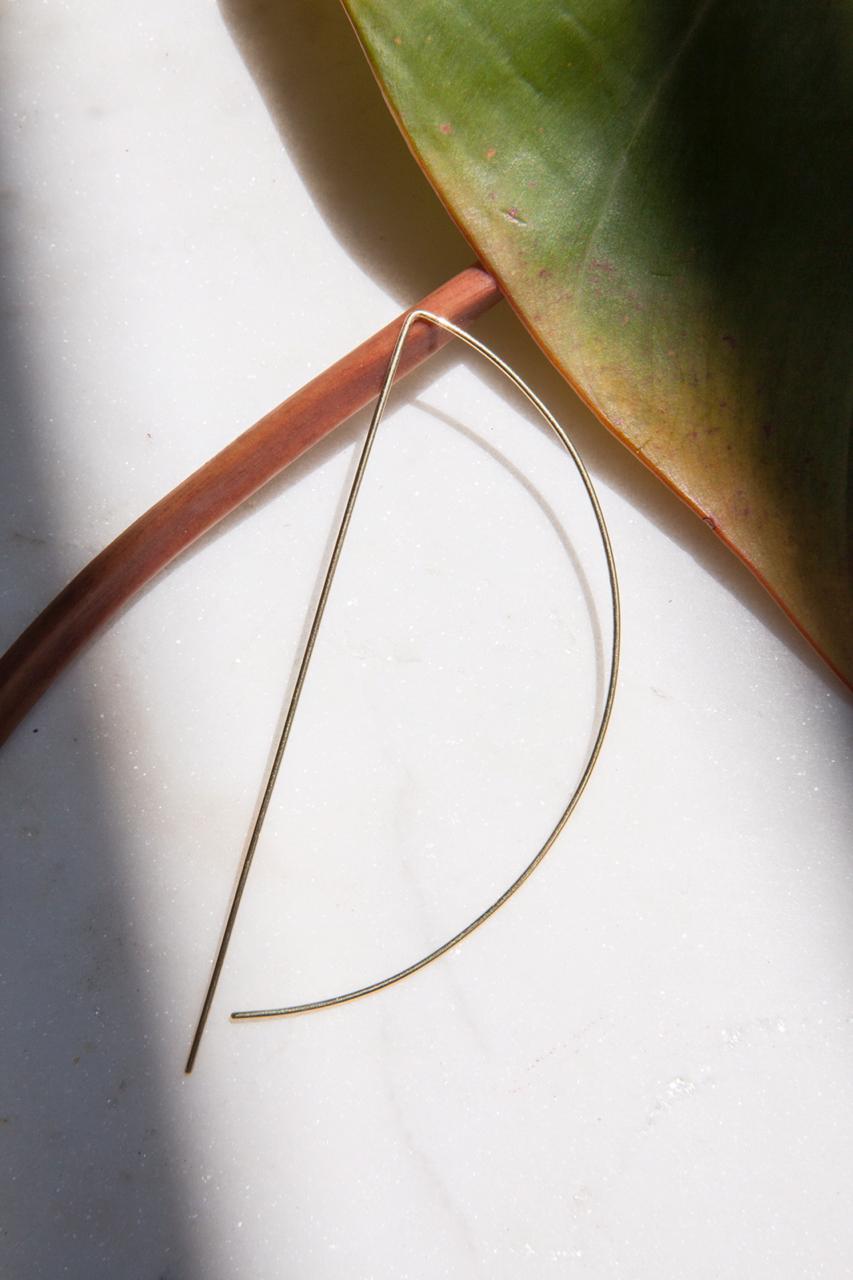 THREAD EARRINGS, BRONZE